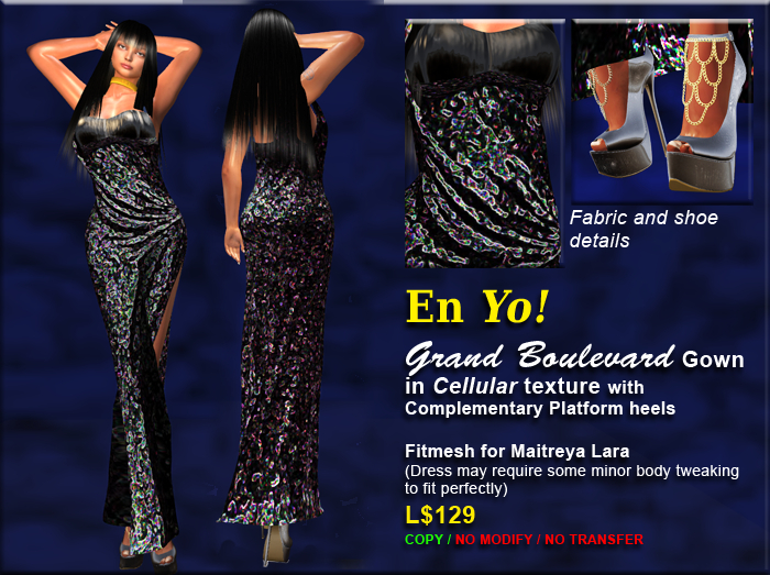 EnYo! Grand Boulevard Gown CELLULAR w/ Platform Heels for Maitreya
