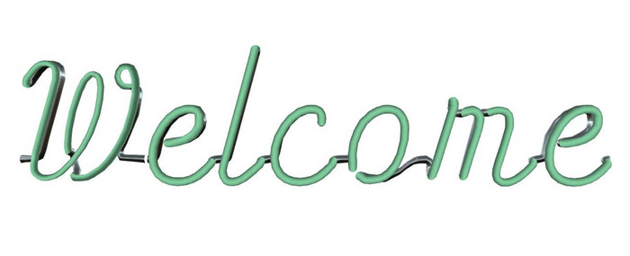 Welcome Neon Sign /visitor tracker