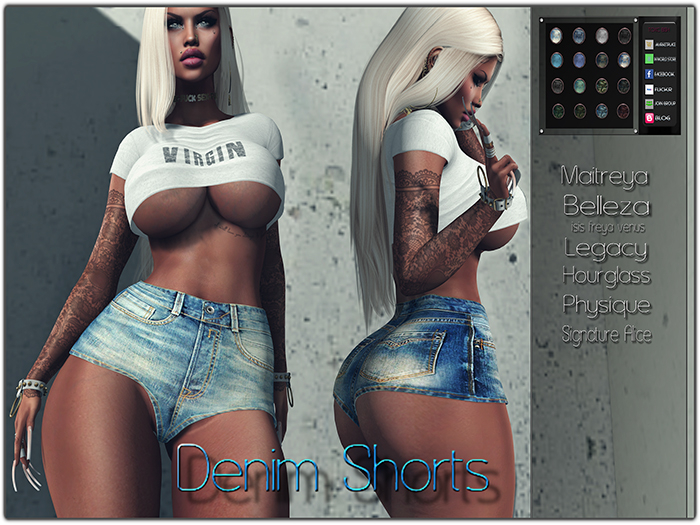 [TOXIC BISH] Denim Shorts @ HUD