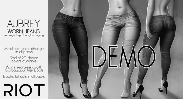 RIOT / Aubrey Jeans - Demo | Maitreya / Belleza / Slink / Legacy