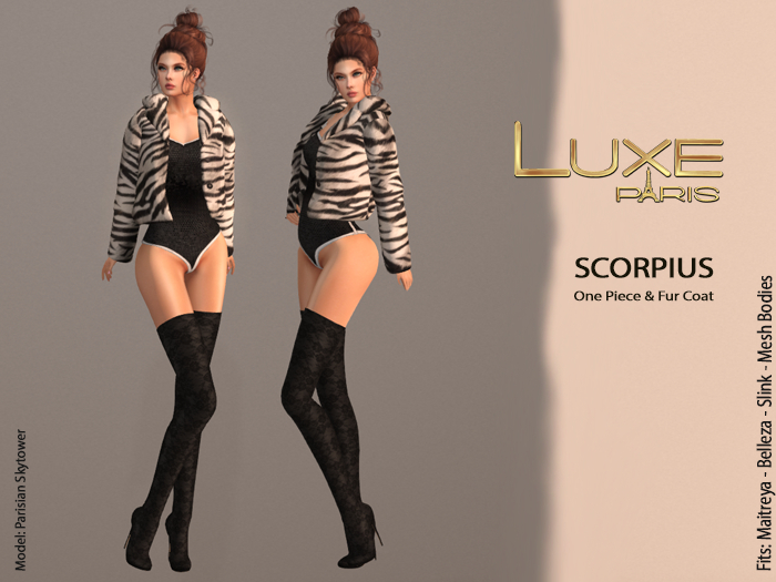 LUXE Paris SCORPIUS One Piece and Fur Jacket