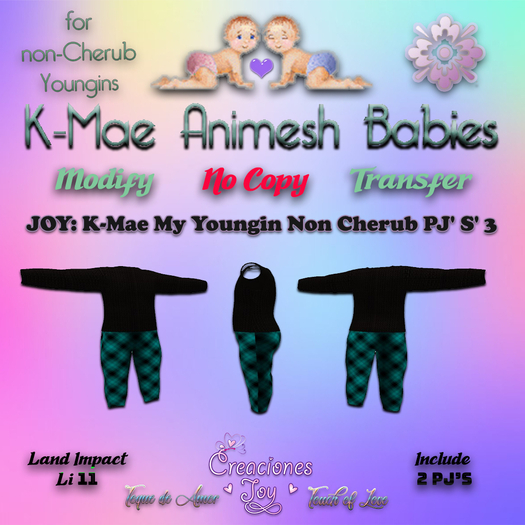 JOY: K-Mae My Youngin NC PJ'S 3 Cyan