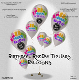FATPACK - Happy Birthday & RezDay TIP JAR Balloons (Boxed)