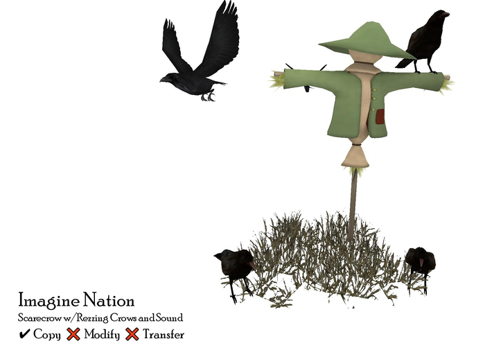 Scarecrow w/rezzing crows & sound