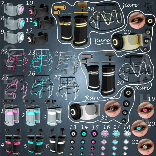 #187# CYBER - 8 - Mask White/Blue