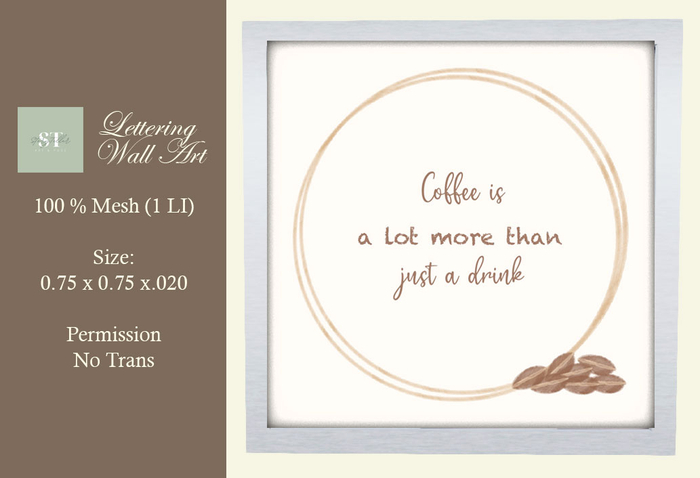 :: ST :: Coffee Addict Quote Wall Art 2
