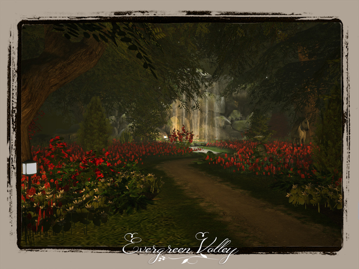 Garden EnchantedRedHorseForest