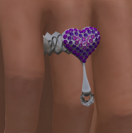 RS - Drop Heart LH Ring - Royal Purple