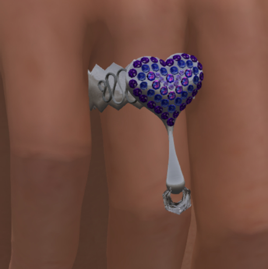 RS - Drop Heart LH Ring - Purple
