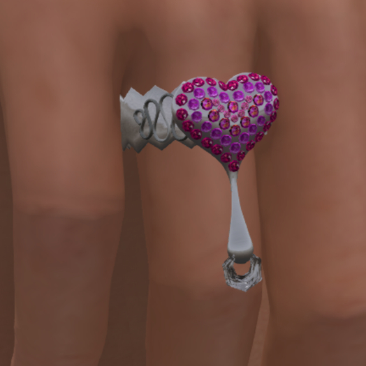 RS - Drop Heart LH Ring - Pink