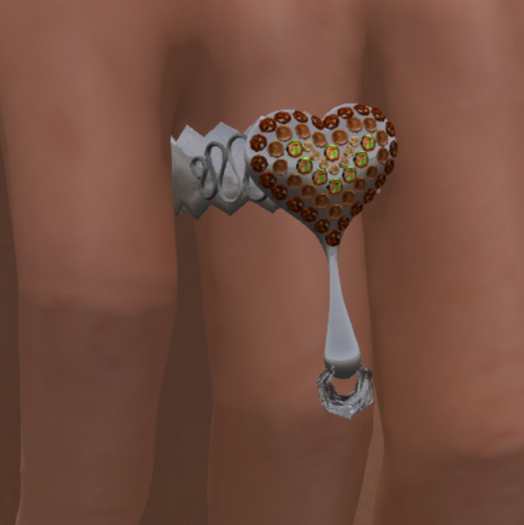RS - Drop Heart LH Ring - Orange