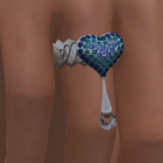 RS - Drop Heart LH Ring - Blue