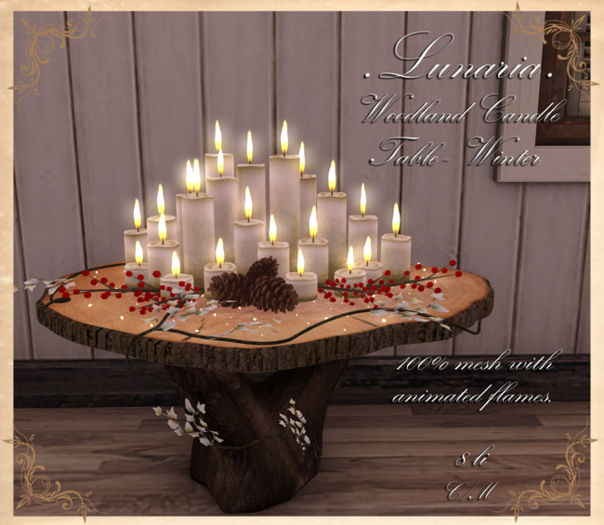 .Lunaria. Woodland Candle Table - Winter 