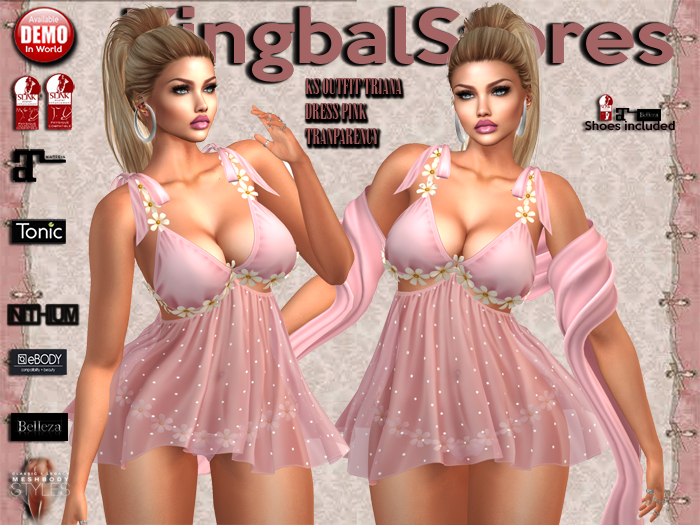 150 KS OUTFIT TRIANA DRESS&PANT&SHAWL PINK TRANPARENCY