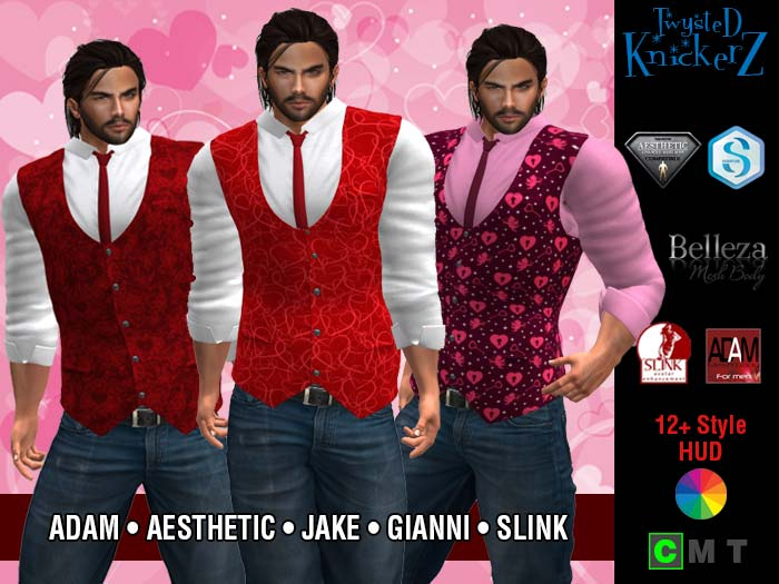 ::TK:: Valentines Mens Vest Combo