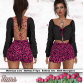 Long Sleeved Crop Top and High Waisted Skirt - Aviel