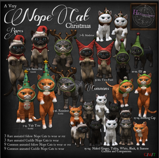 6. *HEXtraordinary*  Nope Cat - Cuddle Reindeer - RARE
