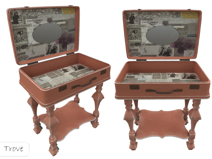 ~Trove~ Vintage suitcase table_pumpkin