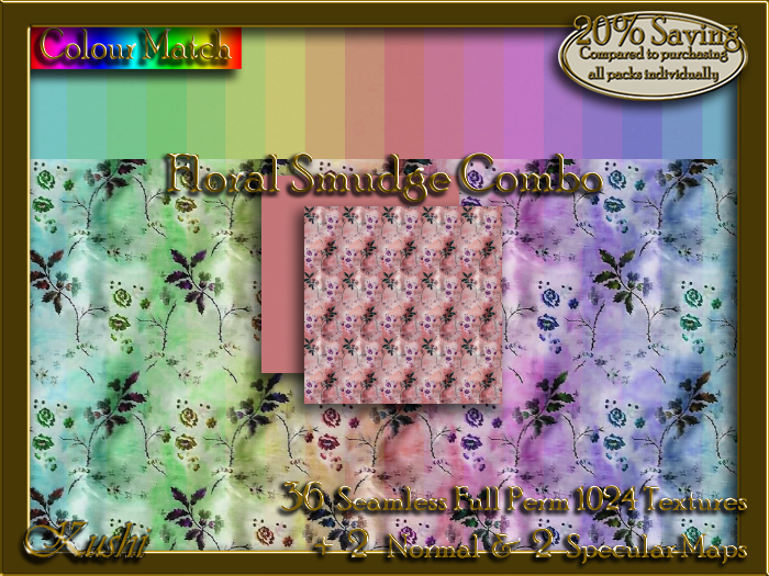Floral Smudge Combo Seamless Texture Set