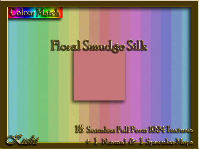 Floral Smudge Silk Solids Seamless Texture Set