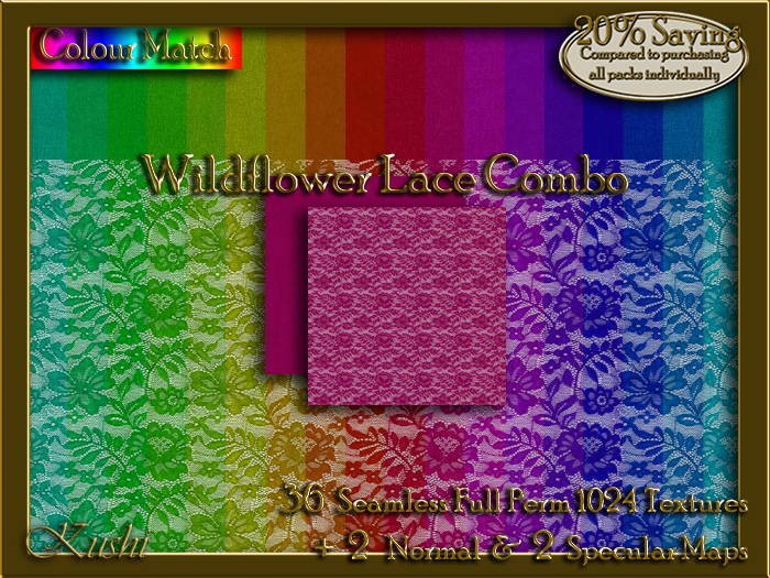 Wildflower Lace Combo Seamless Texture Set