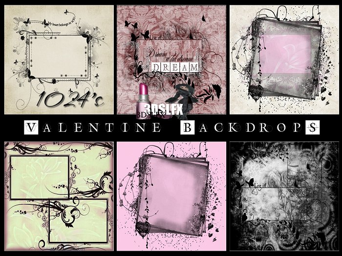 3DSLFX VALENTINE PHOTOSTUDIO BACKDROPS