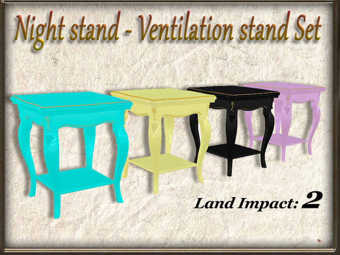 Night stand - Ventilation stand Set (2 Li) Full Perm