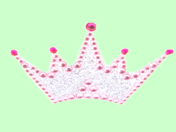 GLOWING PRINCESS PINK CROWN HOME DECOR Farm & Country 3D Detailed Cut Out Wall Decal Style on 1 Prim C/M Resize & Hang