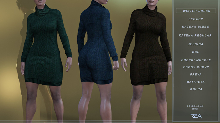 R2A- WINTER DRESS W/HUD