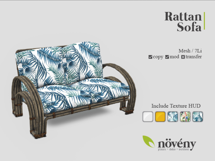 Noveny - Rattan Set -  Sofa