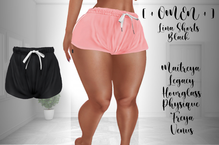 [ + OMEN +  ] LINA SHORTS : BLACK