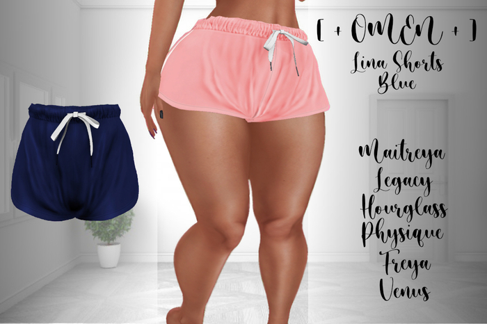 [ + OMEN +  ] LINA SHORTS : BLUE