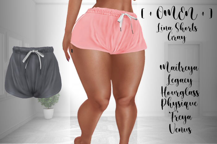 [ + OMEN +  ] LINA SHORTS : GREY