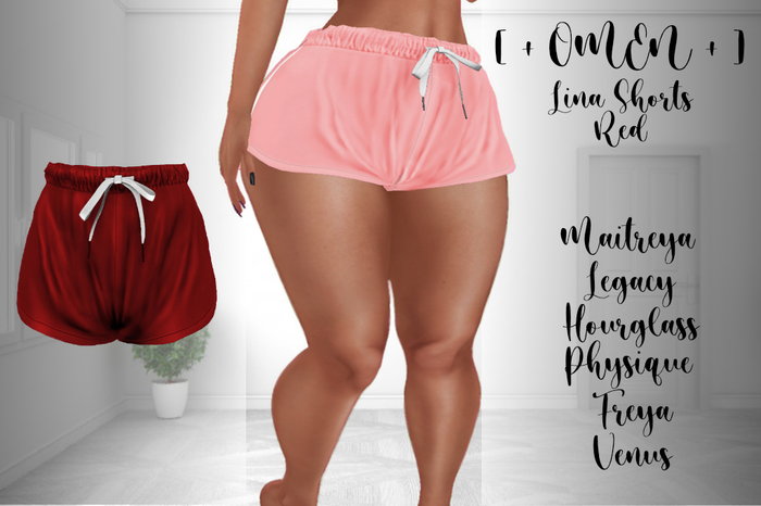 [ + OMEN +  ] LINA SHORTS : RED