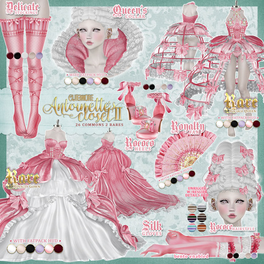 CUREMORE / Antoinette's Closet II / Royalty Gown RARE MAITREYA + HUD