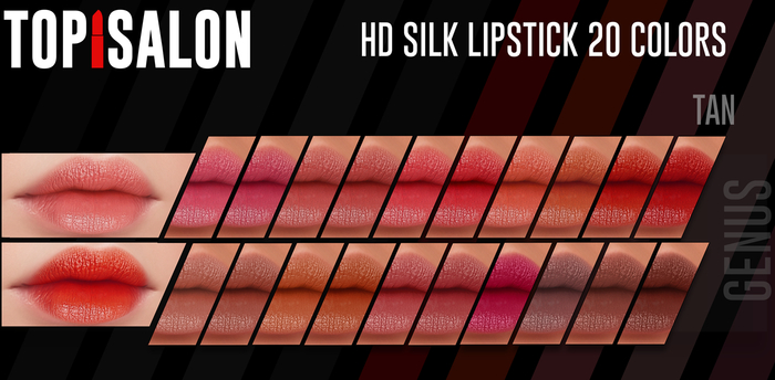 TOP1SALON - HD SILK LIPSTICK (Genus) TAN