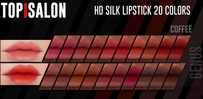TOP1SALON - HD SILK LIPSTICK (Genus) COFFEE