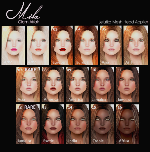 Glam Affair ( Lelutka Heads ) Mila 5