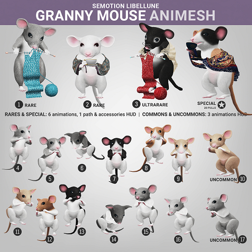 SEmotion Libellune Granny Mouse Animesh #11