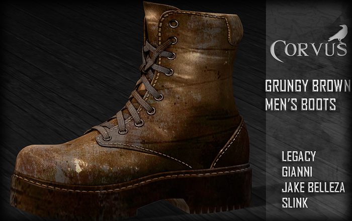 Corvus : Grungy Brown Men's Boots