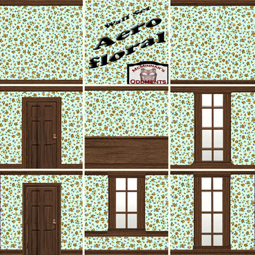 Aero floral wall set