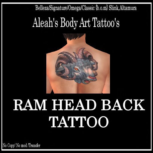 RAM BACK TATTOO