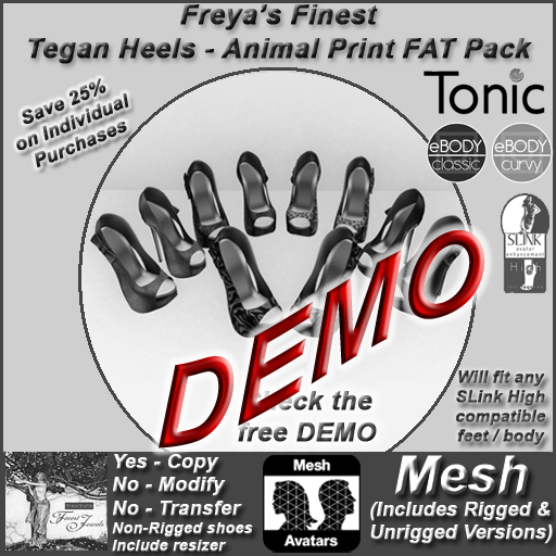 DEMO - FFJ Tegan Heels Rigged and Unrigged Left Foot only