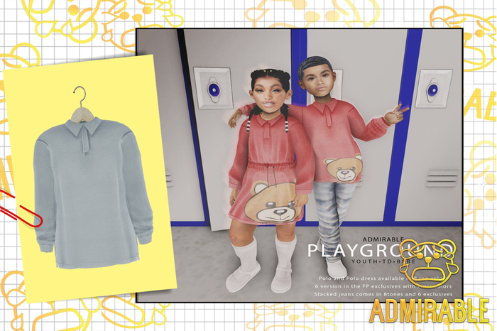 Admirable- Long Polo (Slate)