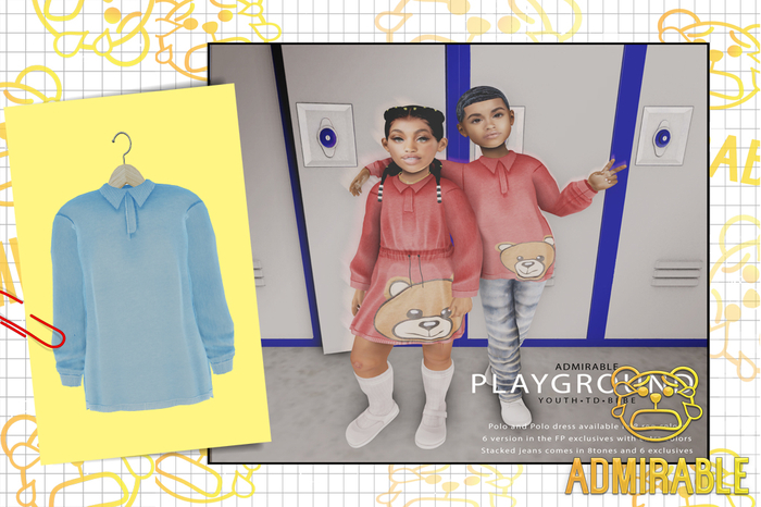 Admirable- Long Polo (BabyBlue)