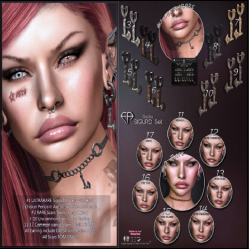 15.:E.A.Studio:SCAR NOSE PLASTER GIRL GENUS/CATWA  COMMON