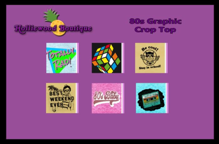 80s Graphic Crop Top 