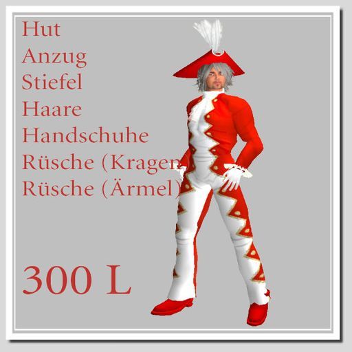 Tanzmajor Rot Weiss
