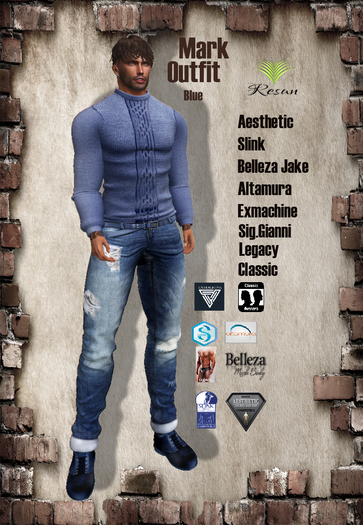 Res_Mark casual Outfit Blue