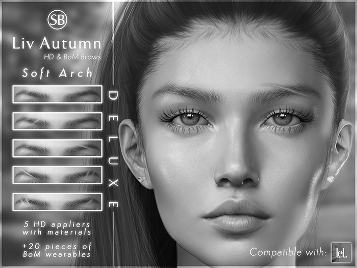 Eyebrows, Lelutka RIVER: LivAutumn.SoftArch.DEMO